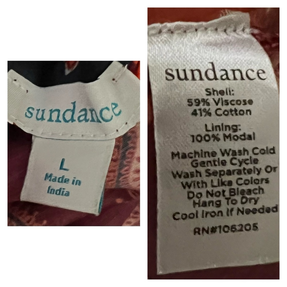 Sundance Paisley Colorblocked Maxi Dress L - Picture 14 of 14